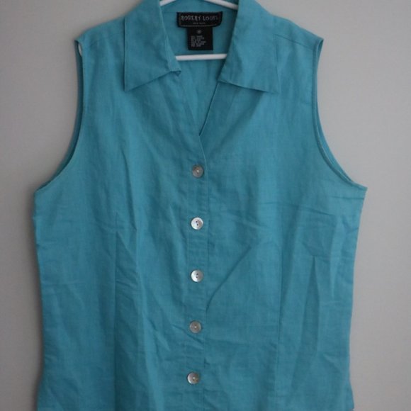 Blue Button Down - Picture 2 of 6